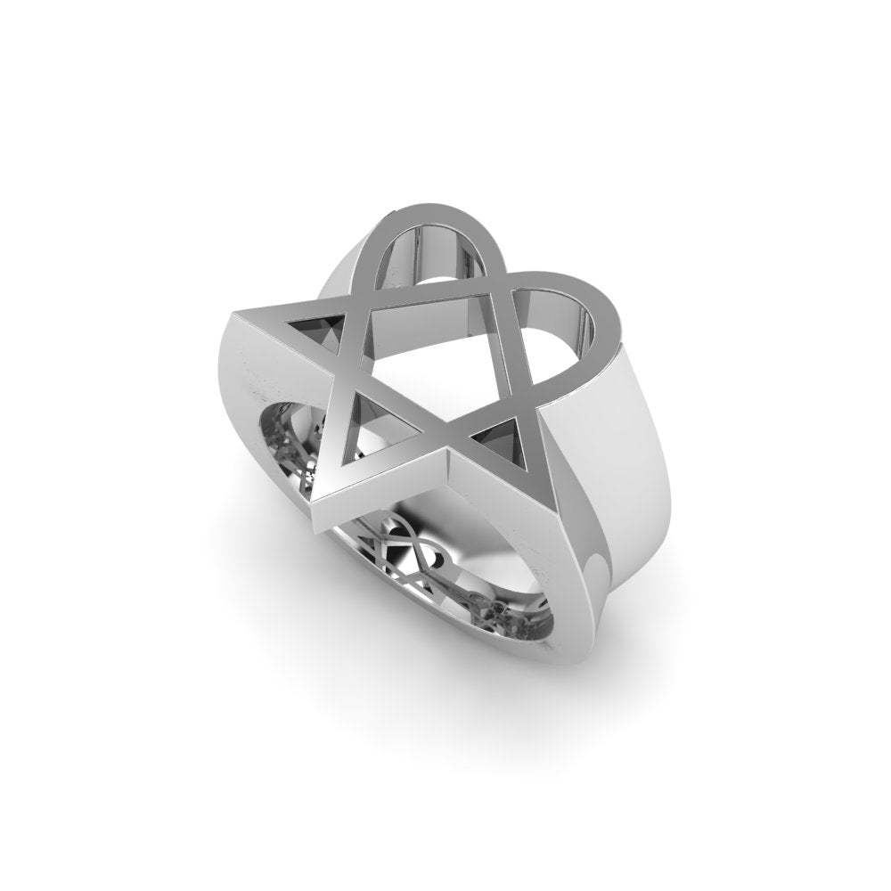 Heartagram Ring Silver
