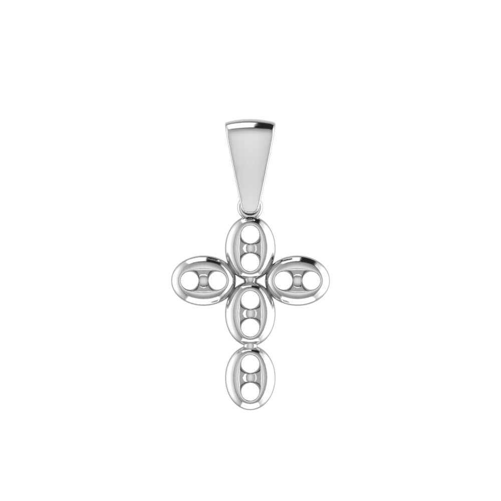 Puff Mariner Link Cross Silver