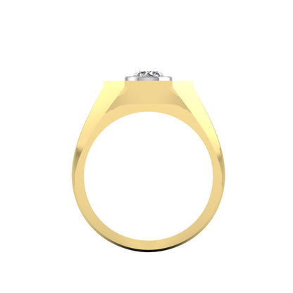 Mens Diamond and Emerald Ring Gold