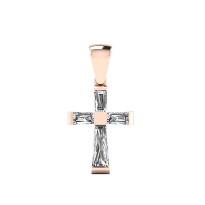 Tapered Baguette Cross Gold